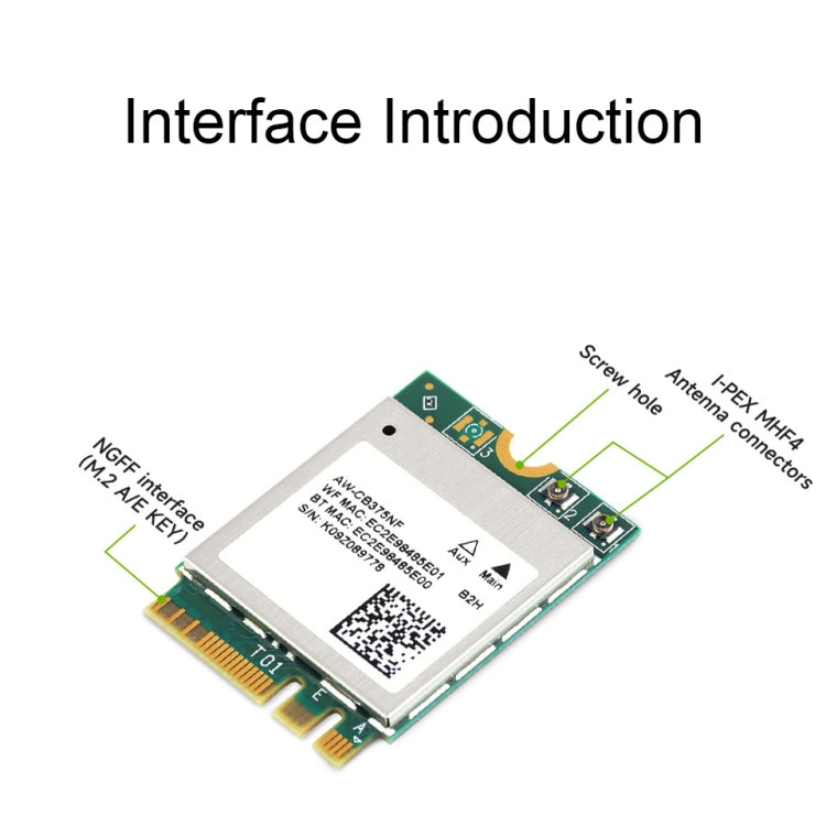 Waveshare 24780 AW-CB375NF 2.4G/5GHz Dual-Band WiFi 5 Wireless NIC, RTL8822CE-CG Core, Supports BLE - free shipping - PMC Jewellery - Order now!