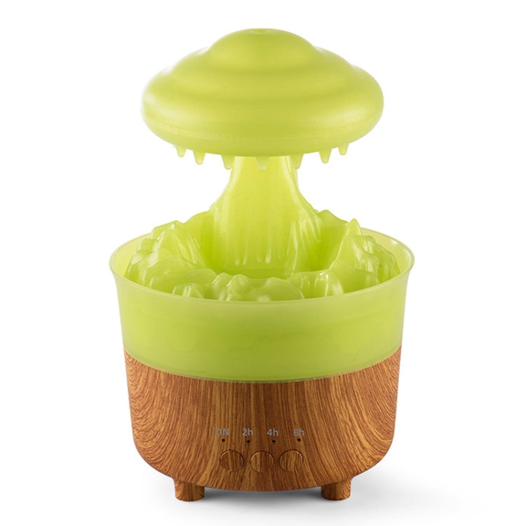 V50 Desktop Colorful Night Light Humidifier Wood Grain Water Drop Aroma Diffuser, Spec: EU Plug(Green) - free shipping - PMC TechLife - Order now!
