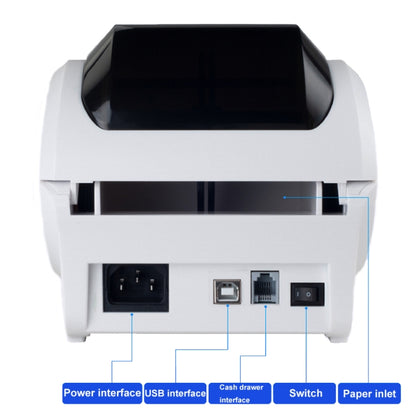 Xprinter XP-320B 80mm Thermal Barcode Supermarket Cashier Label Printer, Spec: USB+Bluetooth(EU Plug) - Printer by Xprinter | Online Shopping South Africa | PMC Jewellery | Buy Now Pay Later Mobicred