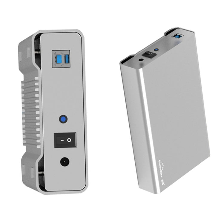 Blueendless U35Q 3.5 Inch Full Metal Mobile Hard Disk Box Type-C/Usb3.0 SATA Serial Desktop PC External Hard Disk Box EU Plug (TYPE-C) - HDD Enclosure by Blueendless | Online Shopping South Africa | PMC Jewellery | Buy Now Pay Later Mobicred