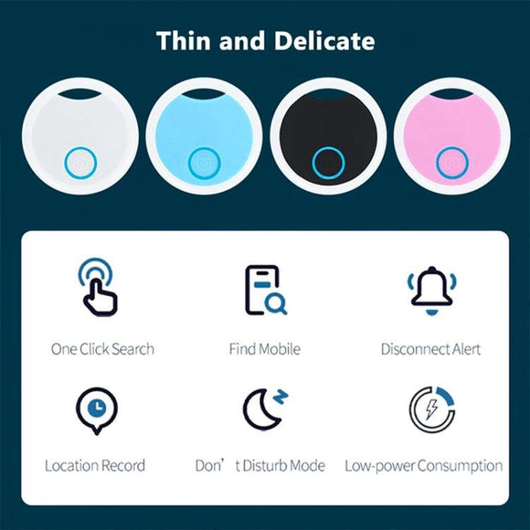 2 PCS S8 Round Bluetooth Anti-Lost Device Key Luggage Tracking Device Two-Way Alarm(Blue) - Anti-lost Alarm by PMc TechLife | Online Shopping South Africa | PMc TechLife | Buy Now Pay Later Mobicred