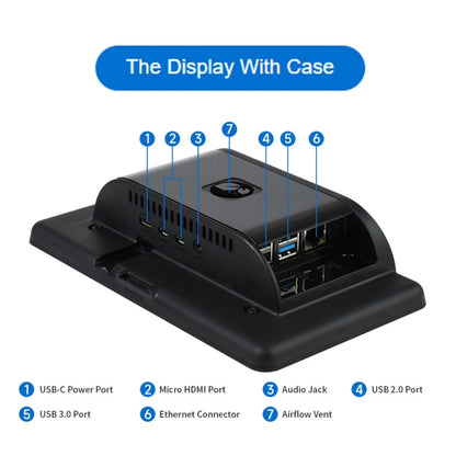 Waveshare 7 inch 800×480 IPS Capacitive Touch Display, DSI Interface, 5-Point Touch with Case - LCD & LED Display Module by Waveshare | Online Shopping South Africa | PMC Jewellery | Buy Now Pay Later Mobicred