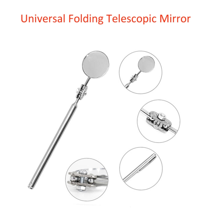 Car Repair Detection Mirror Universal Folding Telescopic Mirror Welding Chassis Inspection Mirror, Model: Silver 50mm - Inspection Tools by PMC TechLife | Online Shopping South Africa | PMC TechLife | Buy Now Pay Later Mobicred