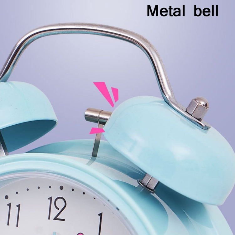 Student Cute Style Bell Alarm Clock Bedside Mute Clock With Light Specification��� Y35 4 Inch (Pink) - Alarm Clocks by PMc TechLife | Online Shopping South Africa | PMc TechLife | Buy Now Pay Later Mobicred