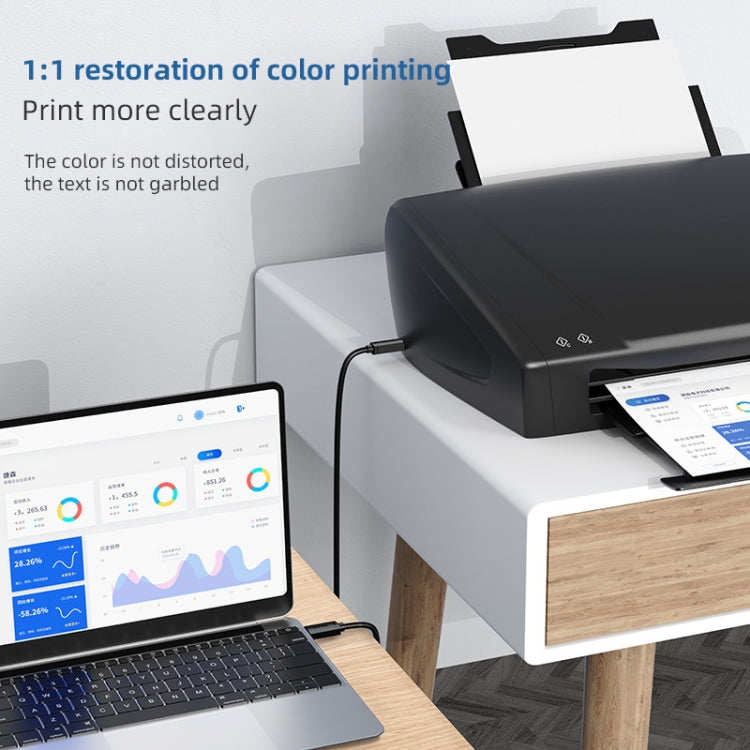 3 PCS Jasoz USB Printing Data Cable Oxygen-Free Copper Core, Cable Length: 3m - USB Cable by PMC TechLife | Online Shopping South Africa | PMC TechLife | Buy Now Pay Later Mobicred