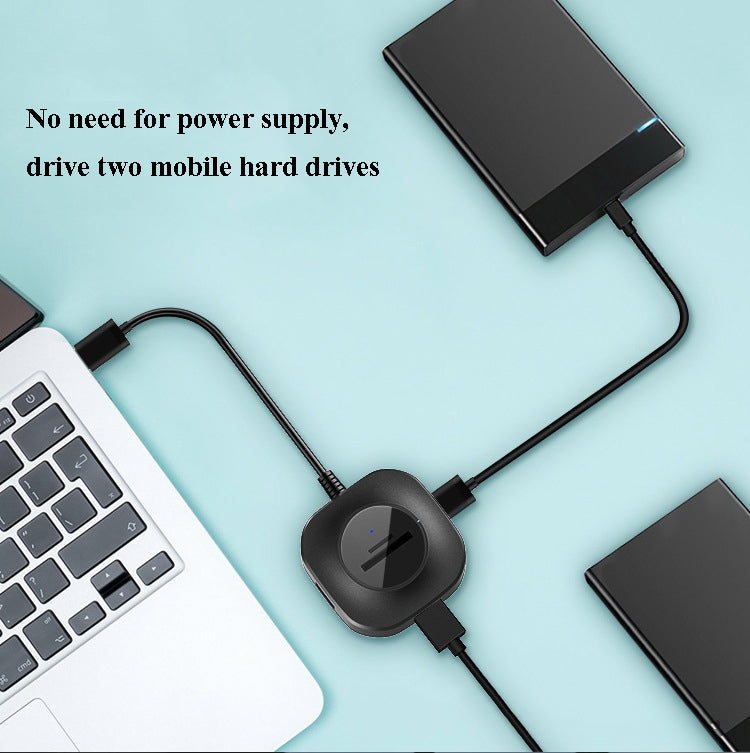 H25-2.0 3 x USB Port + TF/SD Card Reader Computer Notebook High-Speed Hub Splitter - USB 2.0 HUB by PMC TechLife | Online Shopping South Africa | PMC TechLife