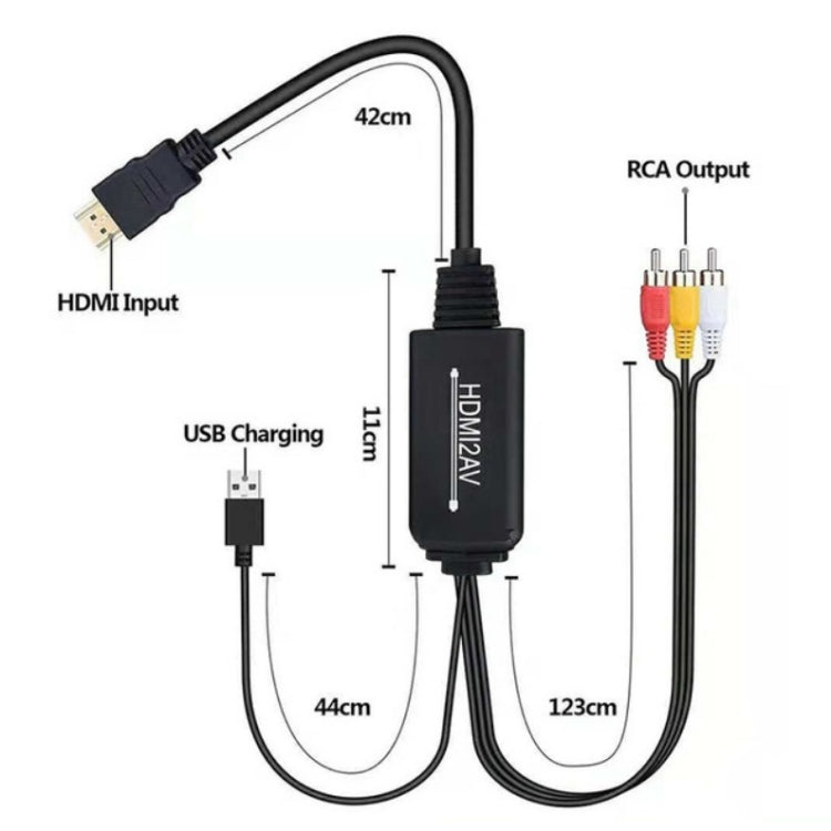 RL-HTAL1 HDMI to AV Converter Specification： Male to Male Confinement + HDMI Converter - Converter by PMC Jewellery | Online Shopping South Africa | PMC Jewellery | Buy Now Pay Later Mobicred