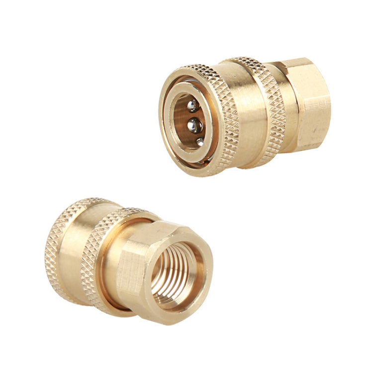 2 Sets High Pressure Spray Head Fast Insertion 1/4 Quick Pure Copper Joint(Internal M14 Female+Outer M14 Flat Femal) - Car Washer & Accessories by PMC TechLife | Online Shopping South Africa | PMC TechLife | Buy Now Pay Later Mobicred