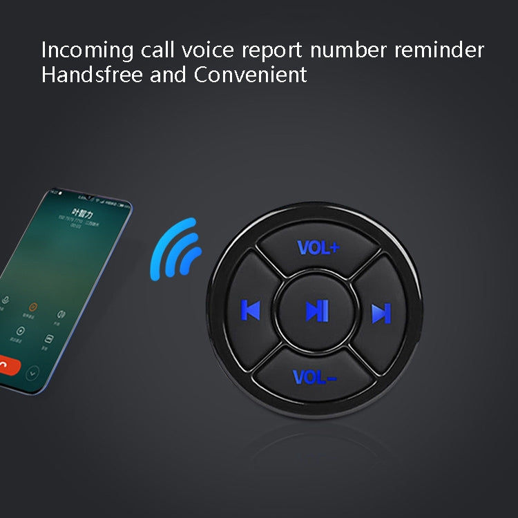 Car Mobile Phone Remote Control Bluetooth Wireless Multimedia Button Remote Control Music Playback Selfie, Colour: Black - free shipping - PMC TechLife - Order now!