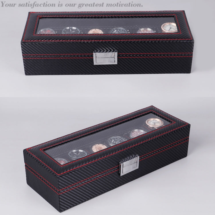 Carbon Fiber PU Leather Watch Box Jewelry Storage Box Packaging Box, Style:  Double-layer - free shipping - PMc TechLife - Order now!