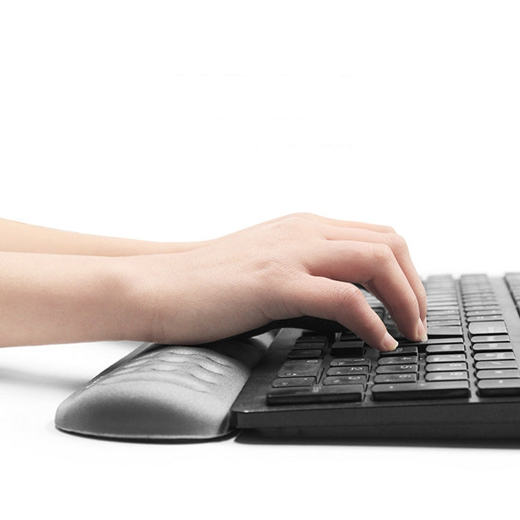 Baona Silicone Memory Cotton Wrist Pad Massage Hole Keyboard Mouse Pad, Style: Medium Keyboard Rest (Gray) - Mouse Pads by Baona | Online Shopping South Africa | PMC TechLife | Buy Now Pay Later Mobicred