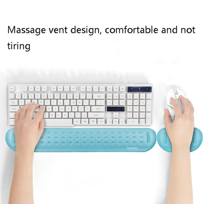 Baona Silicone Memory Cotton Wrist Pad Massage Hole Keyboard Mouse Pad, Style: Large Keyboard Rest (Blue) - Mouse Pads by Baona | Online Shopping South Africa | PMC Jewellery | Buy Now Pay Later Mobicred