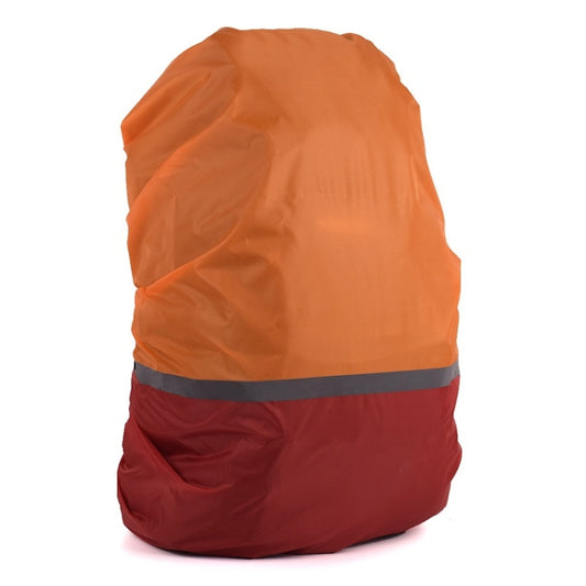 2 PCS Outdoor Mountaineering Color Matching Luminous Backpack Rain Cover, Size: M 30-40L(Red + Orange) - Rain Cover Bags by PMC Jewellery | Online Shopping South Africa | PMC Jewellery | Buy Now Pay Later Mobicred