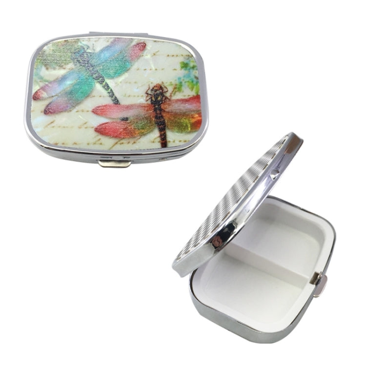 2 PCS Y10336 Two-Compartment Metal Portable Pill Box(Purple Rose) - free shipping - PMC TechLife - Order now!