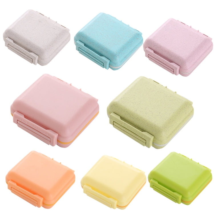JS0018 Wheat Portable Sealed Pill Box with 6 Compartments For Pill Health Care Box(Solid Yellow) - free shipping - PMC TechLife - Order now!