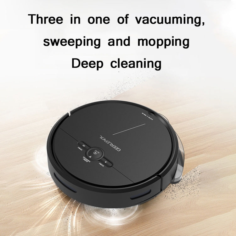 GEERLEPOL Smart Home Automatic Refilling Sweeping Robot, High Configuration Support Mobile Phone APP(Black) - Robot Vacuum Cleaner by GEERLEPOL | Online Shopping South Africa | PMC Jewellery | Buy Now Pay Later Mobicred