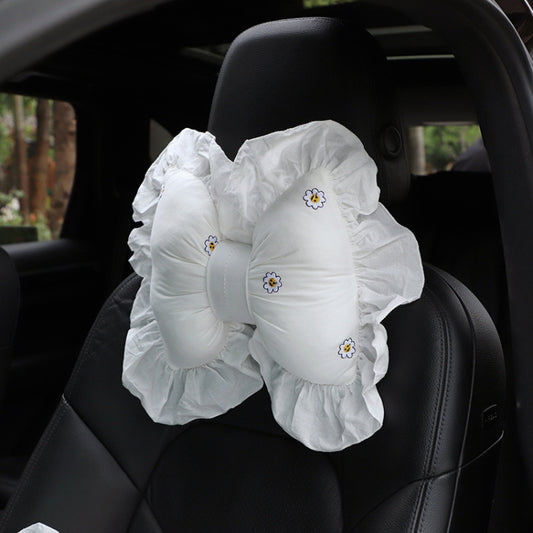 Bow Car Head Pillow Car Seat Neck Pillow Comfortable Cotton Car Supplies, Colour: Sun Flower Headrest - Seat Accessories by PMC Jewellery | Online Shopping South Africa | PMC Jewellery | Buy Now Pay Later Mobicred