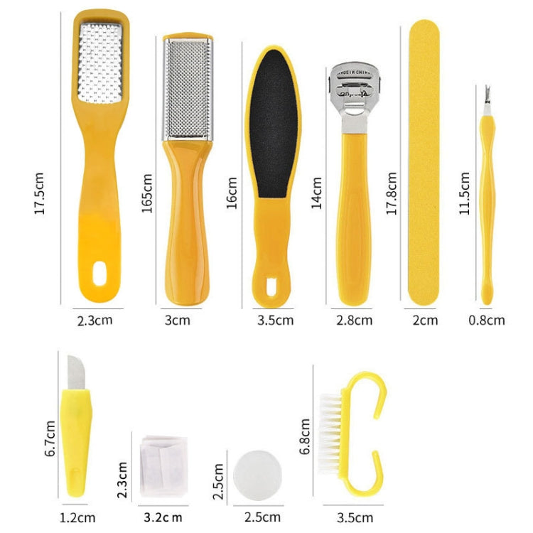 10 In 1 Exfoliating Pedicure Tool Set Pedicure Tools - Nail Clipper by PMC Jewellery | Online Shopping South Africa | PMC Jewellery | Buy Now Pay Later Mobicred