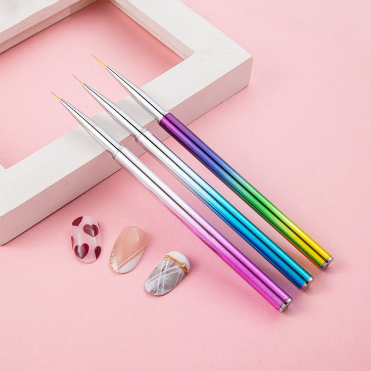 3 in 1 Color Titanium Nail Pen Color Drawing Pen Drawing Flower Nail Tool(7/9/11mm) - Nail Art Equipment by PMC Jewellery | Online Shopping South Africa | PMC Jewellery | Buy Now Pay Later Mobicred