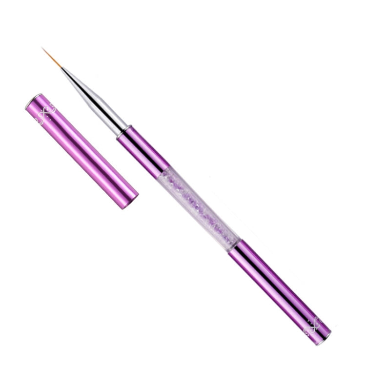 Nail Art Drawing Pen Purple Drill Rod Color Painting Flower Stripe Nail Brush With Pen Cover, Specification: 15mm - Nail Art Equipment by PMC Jewellery | Online Shopping South Africa | PMC Jewellery | Buy Now Pay Later Mobicred