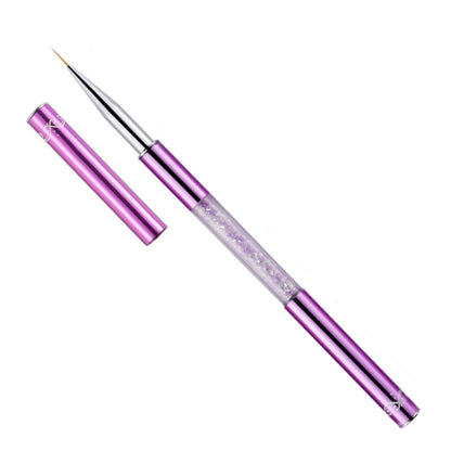 Nail Art Drawing Pen Purple Drill Rod Color Painting Flower Stripe Nail Brush With Pen Cover, Specification: 11mm - Nail Art Equipment by PMC Jewellery | Online Shopping South Africa | PMC Jewellery | Buy Now Pay Later Mobicred