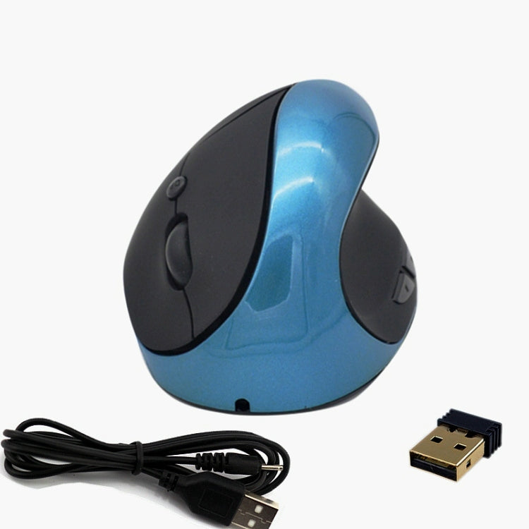 JSY-03 6 Keys Wireless Vertical Charging Mouse Ergonomic Vertical Optical Mouse(Blue) - Wireless Mice by PMC Jewellery | Online Shopping South Africa | PMC Jewellery | Buy Now Pay Later Mobicred