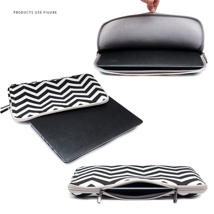 LiSEN LS-525 Wavy Pattern Notebook Liner Bag, Size: 14 inches(Black) - 14.1 inch by LiSEN | Online Shopping South Africa | PMC Jewellery | Buy Now Pay Later Mobicred