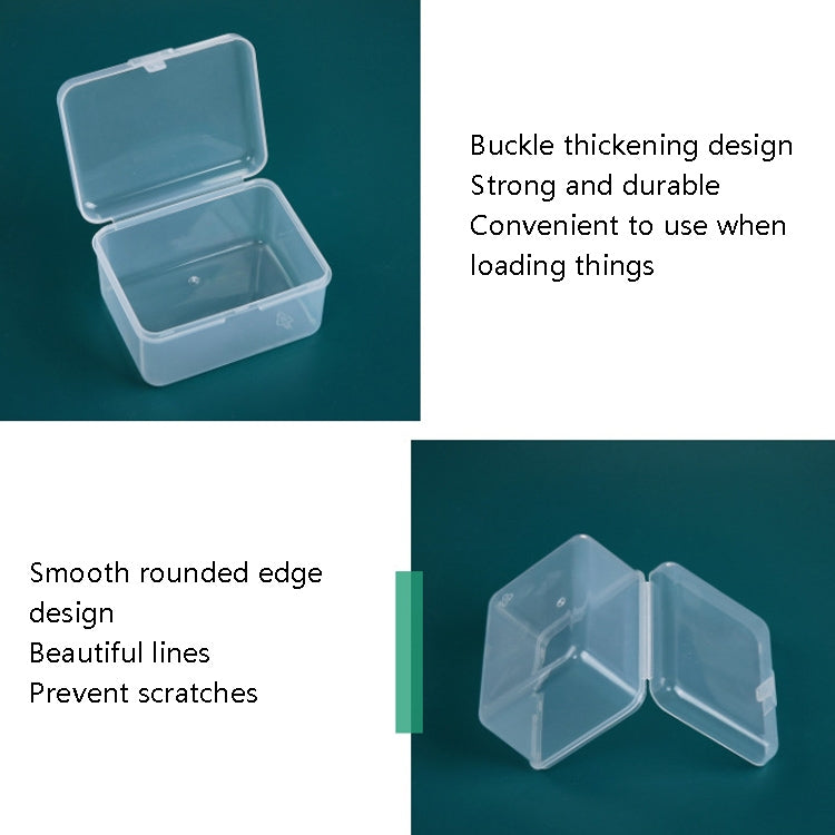 20 PCS Rectangular Plastic Box Transparent Stationery Storage Box PP Tool Parts Accessories Box - Storage Boxes by PMC TechLife | Online Shopping South Africa | PMC TechLife | Buy Now Pay Later Mobicred