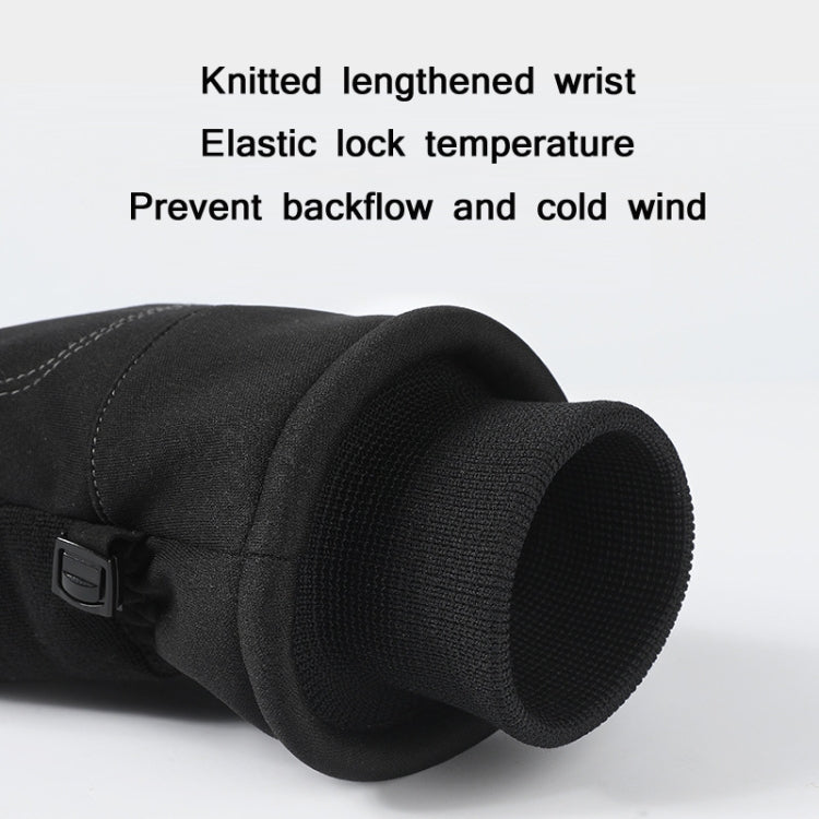 WEST BIKING YP0211221 Winter Warm Fleece Riding Gloves Non-Slip Waterproof Touch Screen Gloves, Size: L(Black) - free shipping - PMc TechLife - Order now!