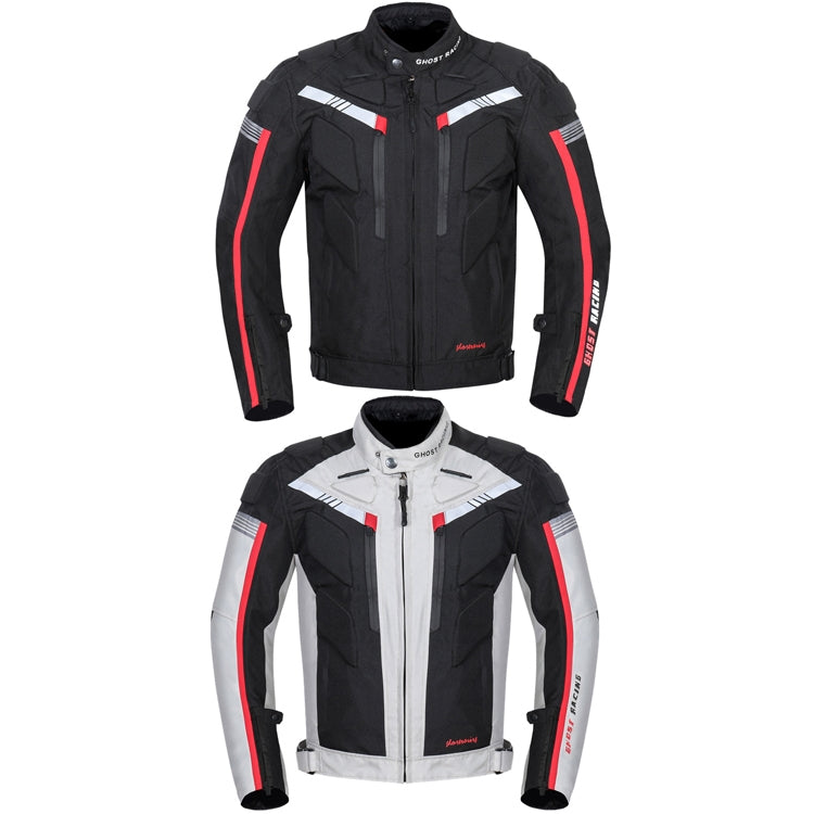 GHOST RACING GR-Y07 Motorcycle Cycling Jacket Four Seasons Locomotive Racing Anti-Fall Cloth, Size: XXXXL(Light Grey) - Protective Gear by GHOST RACING | Online Shopping South Africa | PMC Jewellery | Buy Now Pay Later Mobicred