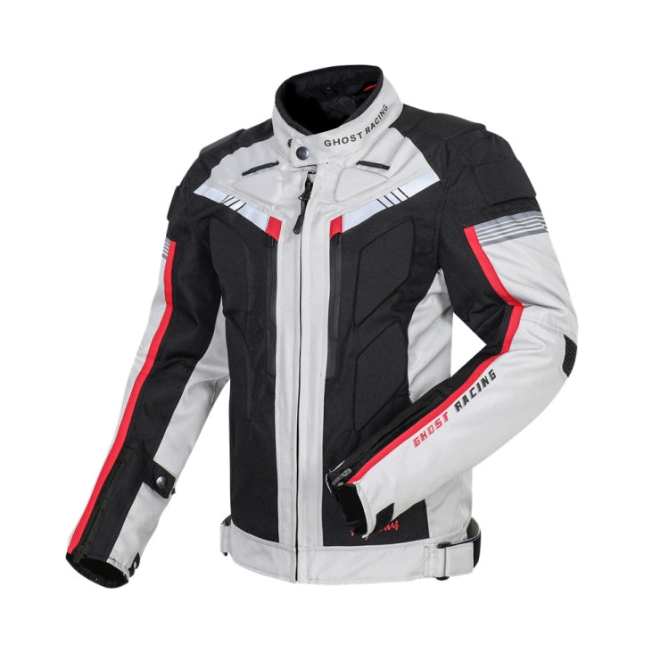 GHOST RACING GR-Y07 Motorcycle Cycling Jacket Four Seasons Locomotive Racing Anti-Fall Cloth, Size: XL(Light Grey) - Protective Gear by GHOST RACING | Online Shopping South Africa | PMC Jewellery | Buy Now Pay Later Mobicred