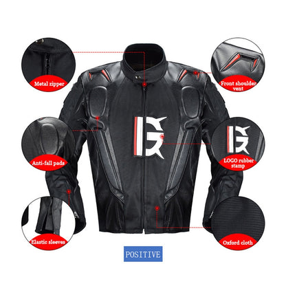 GHOST RACING GR-Y09 Motorcycle Four Seasons Racing Suit Locomotive Riding Anti-Fall Rally Suit, Size: XL(Black) - Protective Gear by GHOST RACING | Online Shopping South Africa | PMC Jewellery | Buy Now Pay Later Mobicred