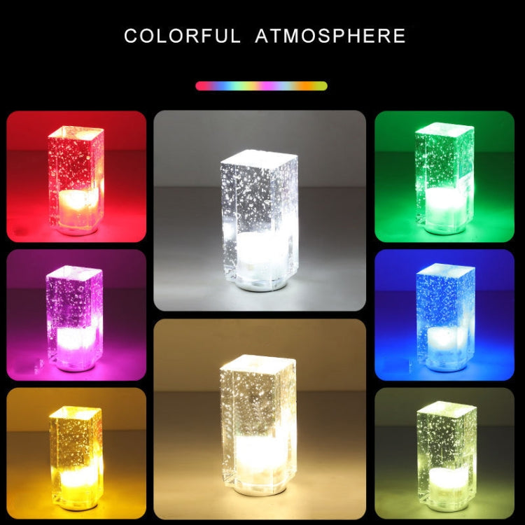 Square Colorful LED Crystal Lamp Bar Atmosphere Decorative Light (Lemon Yellow Light) - free shipping - PMc TechLife - Order now!