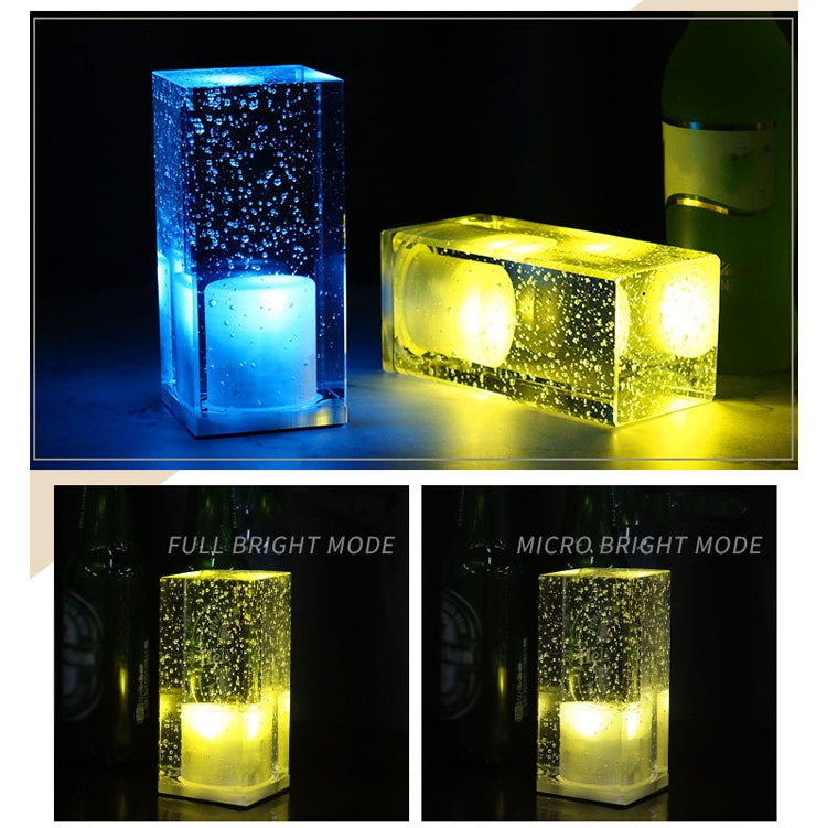 Square Colorful LED Crystal Lamp Bar Atmosphere Decorative Light (Lemon Yellow Light) - free shipping - PMc TechLife - Order now!