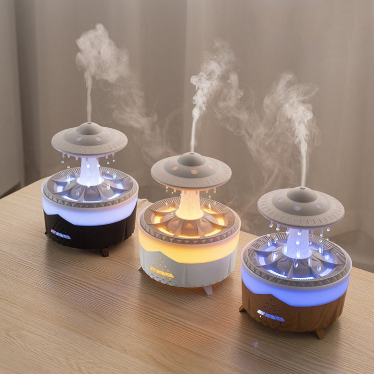 UFO Water Drop Aromatherapy Humidifier Desktop Remote Control Diffuser, Plug: UK Plug(White) - free shipping - PMC TechLife - Order now!