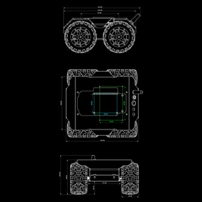 Waveshare WAVE ROVER Flexible Expandable 4WD Mobile Robot Chassis, Onboard ESP32 Module(UK Plug) - Robotics Accessories by Waveshare | Online Shopping South Africa | PMC Jewellery | Buy Now Pay Later Mobicred