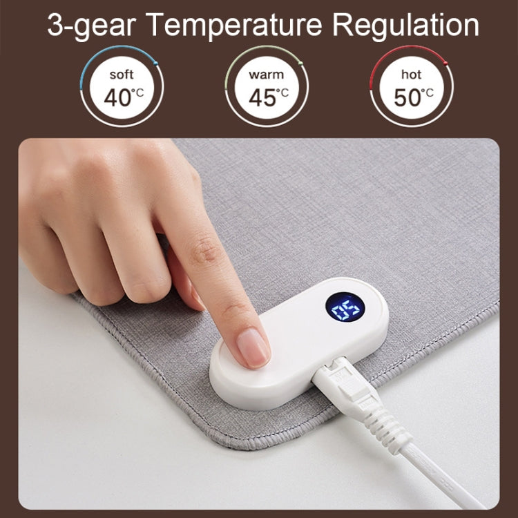 Intelligent Digital Display Timing Heating Mouse Pad Office Desktop Electric Heating Mat, CN Plug, Style:Grey 60x36cm - Mouse Pads by PMC Jewellery | Online Shopping South Africa | PMC Jewellery | Buy Now Pay Later Mobicred