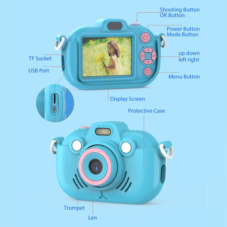 DC502 2.4-Inch 16X Zoom 2.7K Video Recording Children Digital Camera, Color: Pink No Card(EU Plug) - Children Cameras by PMC Jewellery | Online Shopping South Africa | PMC Jewellery | Buy Now Pay Later Mobicred