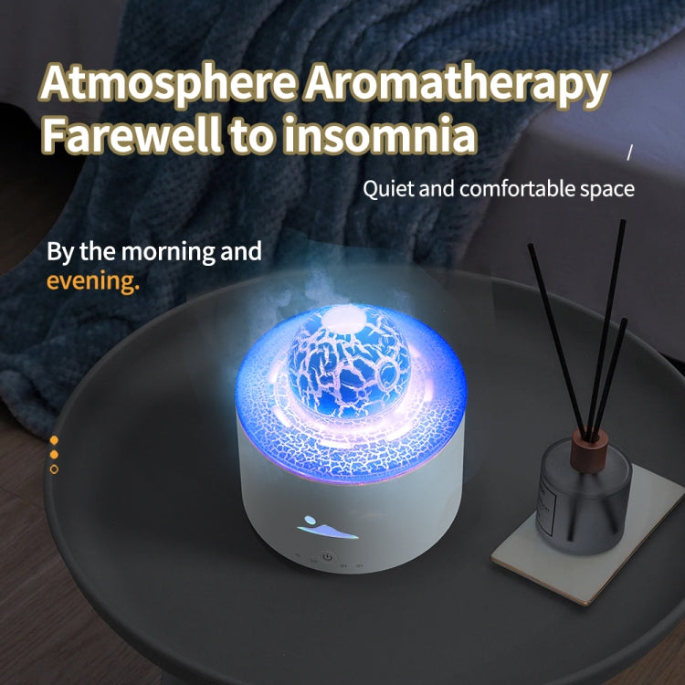 HX-130 Colorful Night Light Planet Desktop Flame Aromatherapy Humidifier, Spec: UK Plug(White) - free shipping - PMC TechLife - Order now!