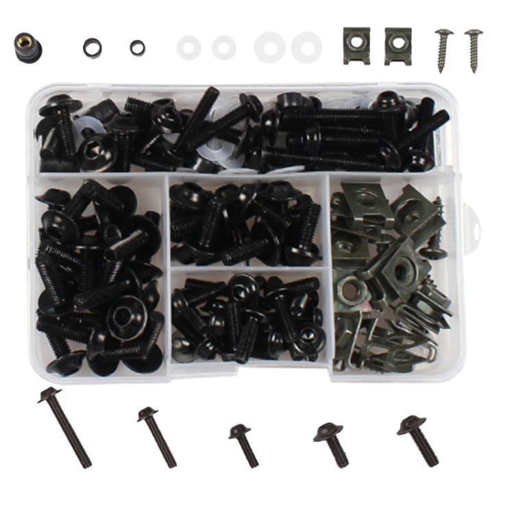177 PCS/ Box Motorcycle Modification Accessories Windshield Cover Set Screw(Black) - Others by PMC Jewellery | Online Shopping South Africa | PMC Jewellery | Buy Now Pay Later Mobicred