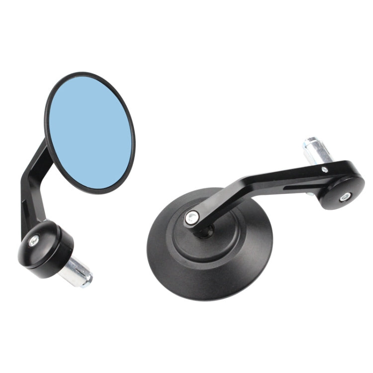 Motorcycle Electric Vehicle Modified Accessories Retro Circular CNC Hand Mirror Rear View Mirror(Black) - Side Mirrors by PMC Jewellery | Online Shopping South Africa | PMC Jewellery | Buy Now Pay Later Mobicred