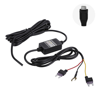 H516 Recording Step-down Line Shrinkage Video Car Charger Line Parking Monitoring Three-Core Power Cord, Model: With Fuse(Micro Straight) - Cables & Connectors by PMC Jewellery | Online Shopping South Africa | PMC Jewellery | Buy Now Pay Later Mobicred