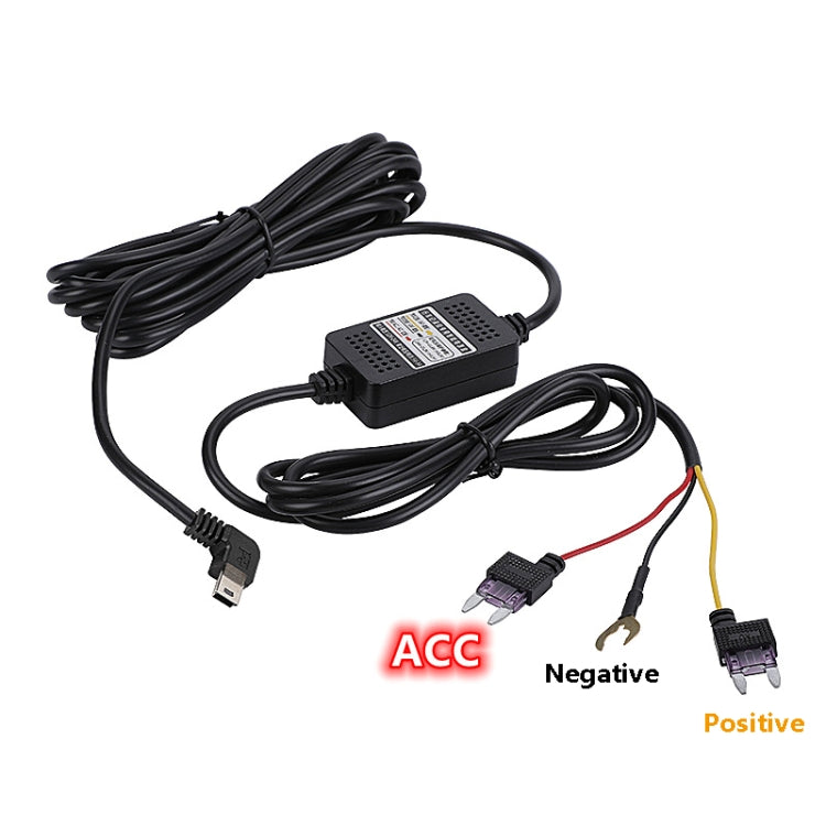 H516 Recording Step-down Line Shrinkage Video Car Charger Line Parking Monitoring Three-Core Power Cord, Model: Without Fuse(Mini Right Elbow) - Cables & Connectors by PMC Jewellery | Online Shopping South Africa | PMC Jewellery | Buy Now Pay Later Mobicred