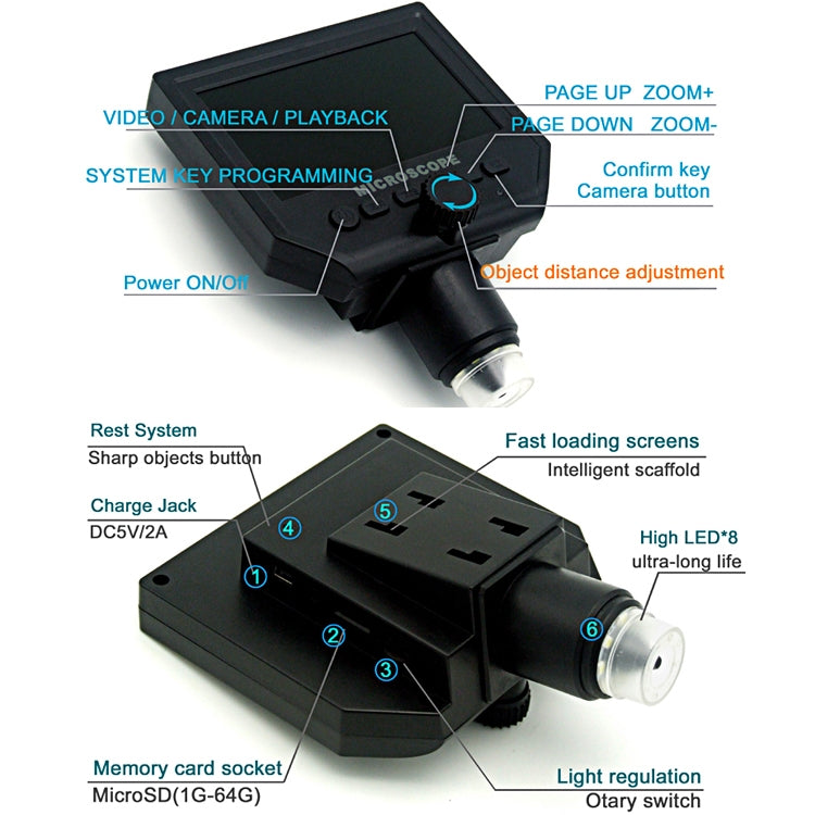 G600W Electronic Microscope HD Mobile Repair Microscope, US Plug - free shipping - PMC Jewellery - Order now!