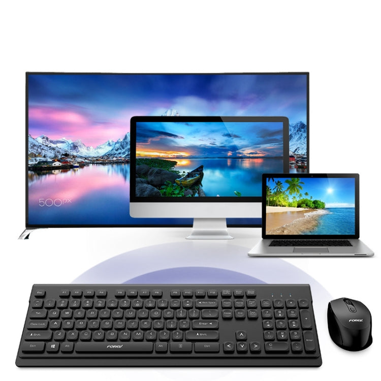 FOREV FV-W306 Wireless Keyboard and Mouse Set(Black) - Wireless Keyboard by FOREV | Online Shopping South Africa | PMC Jewellery | Buy Now Pay Later Mobicred