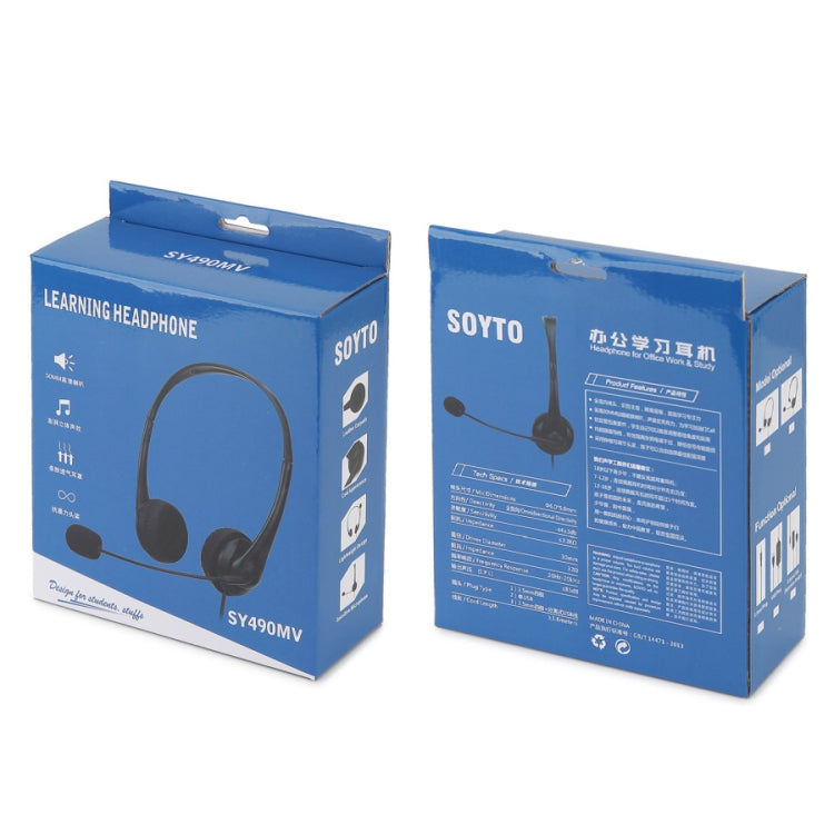 SOYTO SY490 Teaching Office Network Class Student Education Computer Headset, Style: Double Ear Black Separation USB - free shipping - PMC TechLife - Order now!