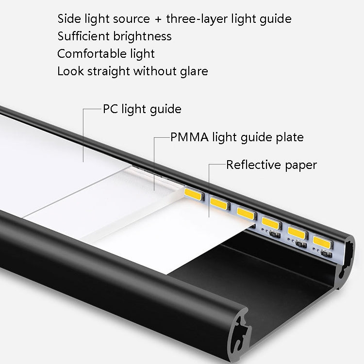 Intelligent Automatic Human Body Induction Wireless LED Lamp 80cm(Black + White Light) - Sensor LED Lights by PMc TechLife | Online Shopping South Africa | PMc TechLife | Buy Now Pay Later Mobicred