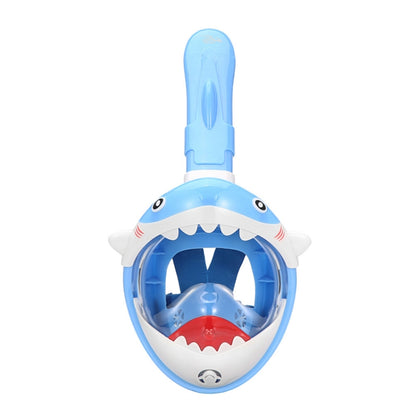 Cartoon Kids Full Dry Diving Mask Swimming Anti-Fog Snorkeling Mask, Size: XS(Shark Blue) - Diving Mask by PMC Jewellery | Online Shopping South Africa | PMC Jewellery | Buy Now Pay Later Mobicred