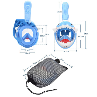 Cartoon Kids Full Dry Diving Mask Swimming Anti-Fog Snorkeling Mask, Size: XS(Shark Pink) - Diving Mask by PMC Jewellery | Online Shopping South Africa | PMC Jewellery | Buy Now Pay Later Mobicred