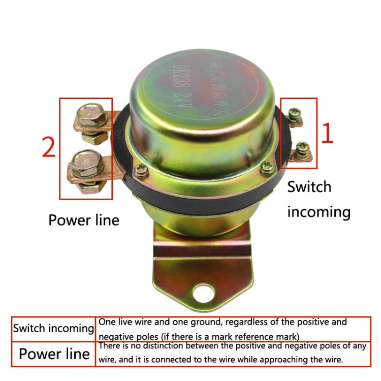 Automobile Electromagnetic Power Switch, Rated voltage: 24V (Copper) - Car Switches by PMC Jewellery | Online Shopping South Africa | PMC Jewellery | Buy Now Pay Later Mobicred